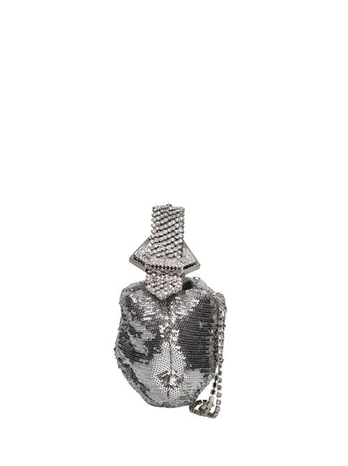 Borsa mini modello DION in tessuto e paillettes GEDEBE | DION SEQUINSARGENTO